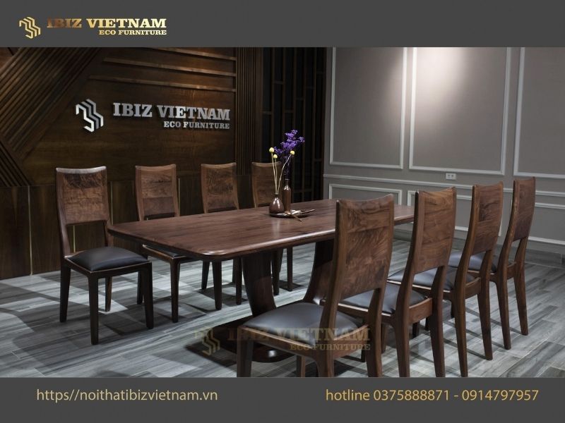 Ibiz Việt Nam - Địa chỉ thi công bàn ghế gỗ óc chó tốt và đẹp số 1 hiện nay