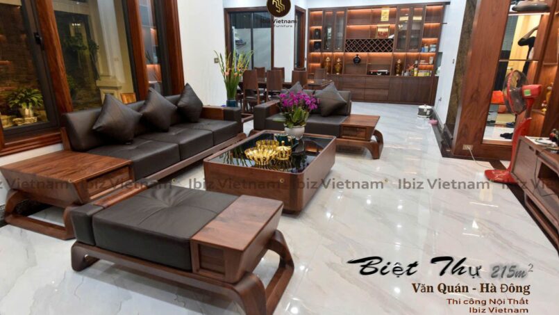 thi công nội thất gỗ óc chó