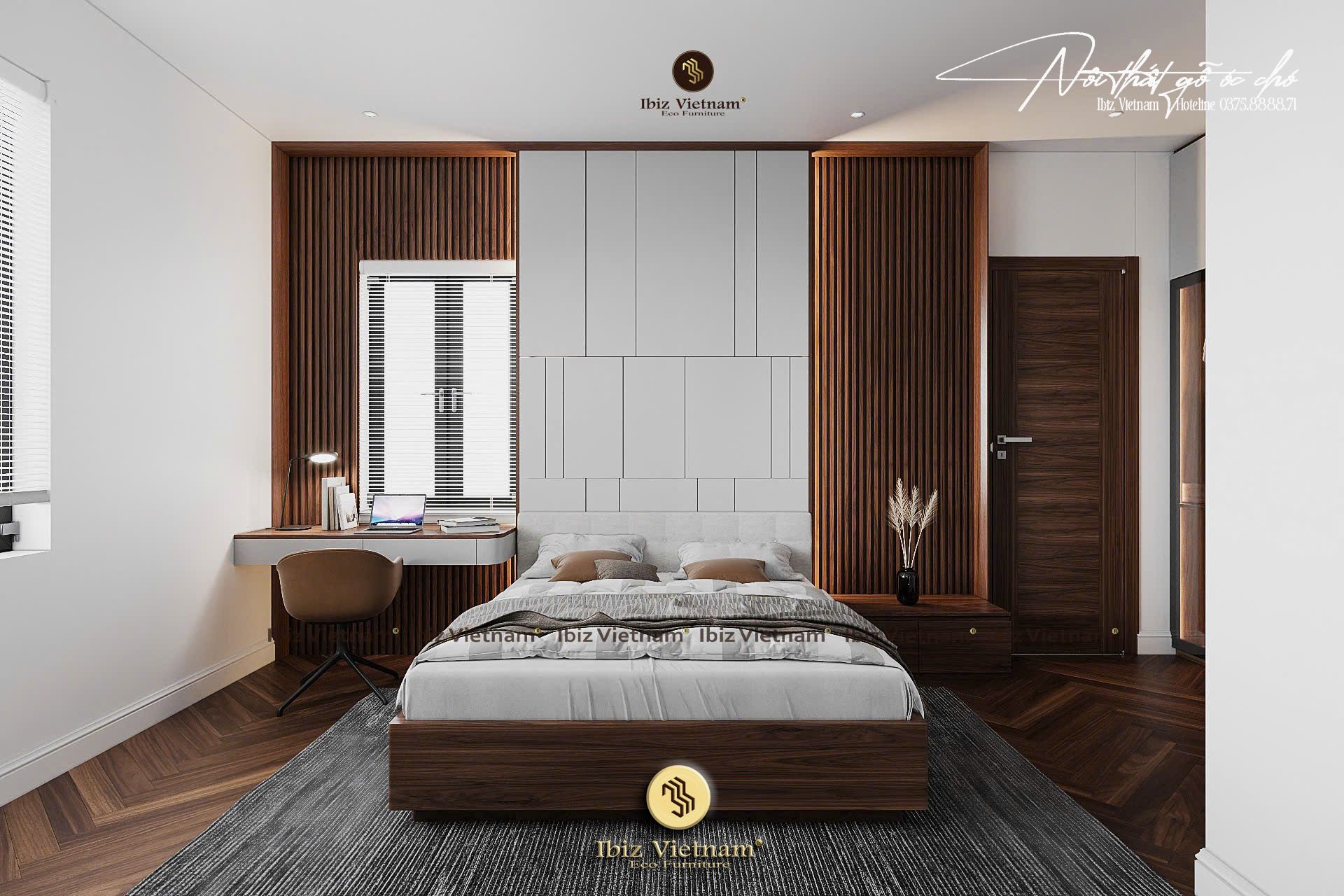 Dự án thiết kế nội thất gỗ óc chó Villa Móng Cái (6) Dự án thiết kế nội thất gỗ óc chó Villa Móng Cái