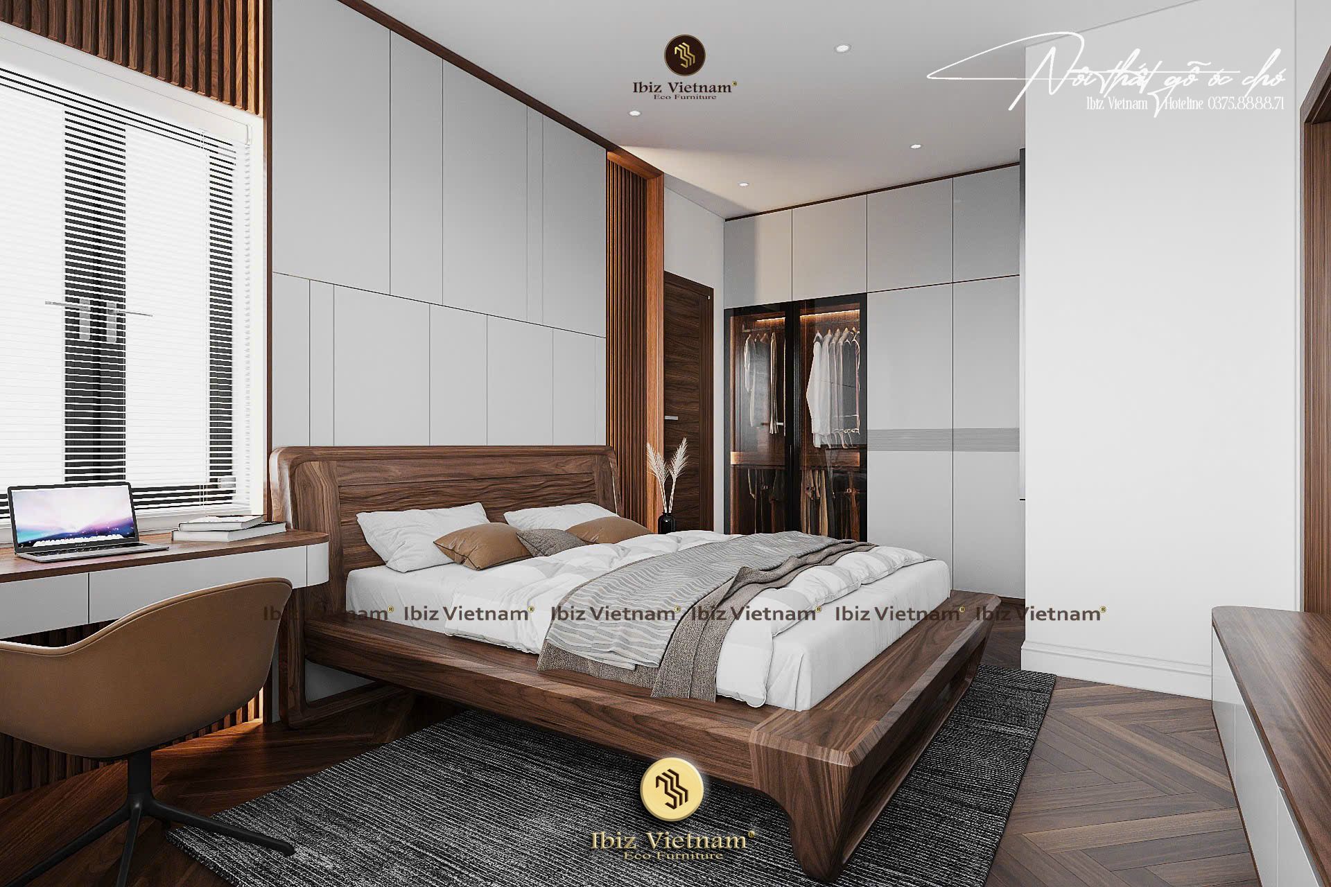 Dự án thiết kế nội thất gỗ óc chó Villa Móng Cái (7) Dự án thiết kế nội thất gỗ óc chó Villa Móng Cái