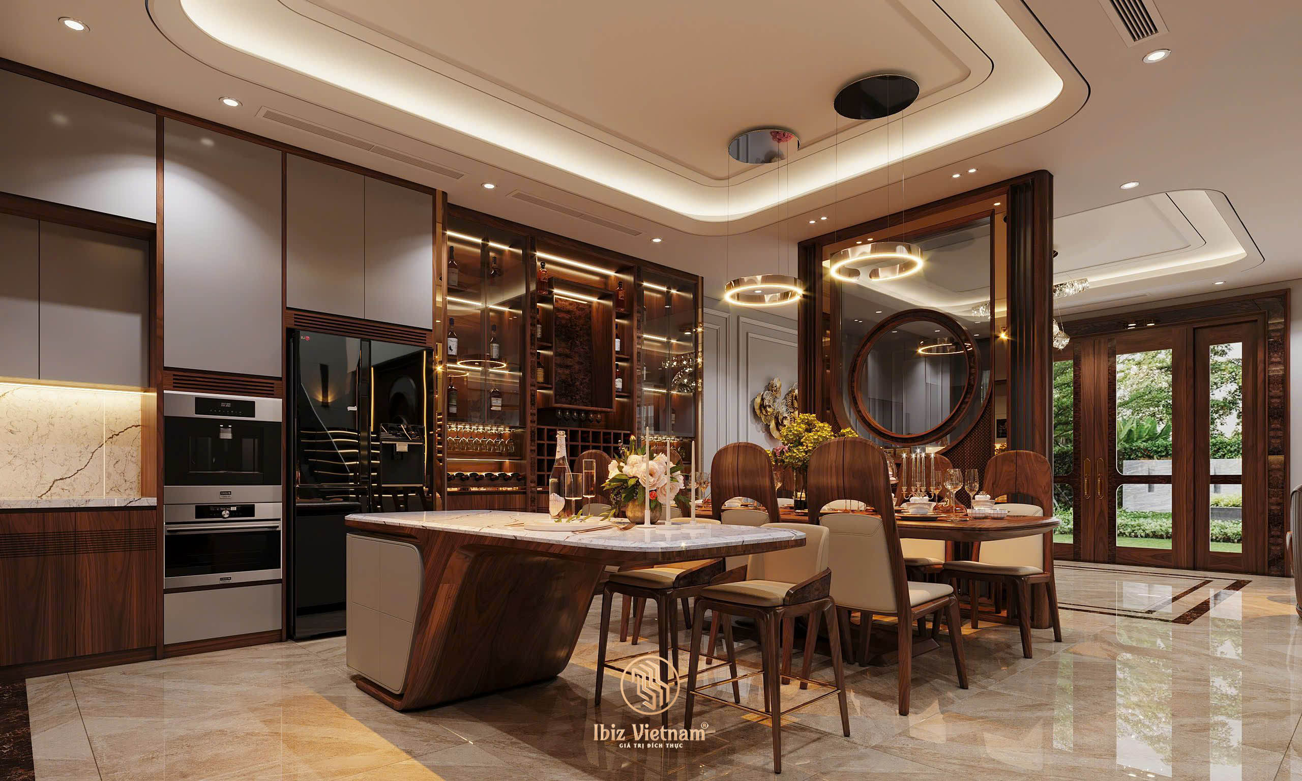 du-an-thiet-ke-noi-that-biet-thu-go-oc-cho-Hung-Yen-3d (2) Dự án thiết kế nội thất biệt thự gỗ óc chó Hưng Yên