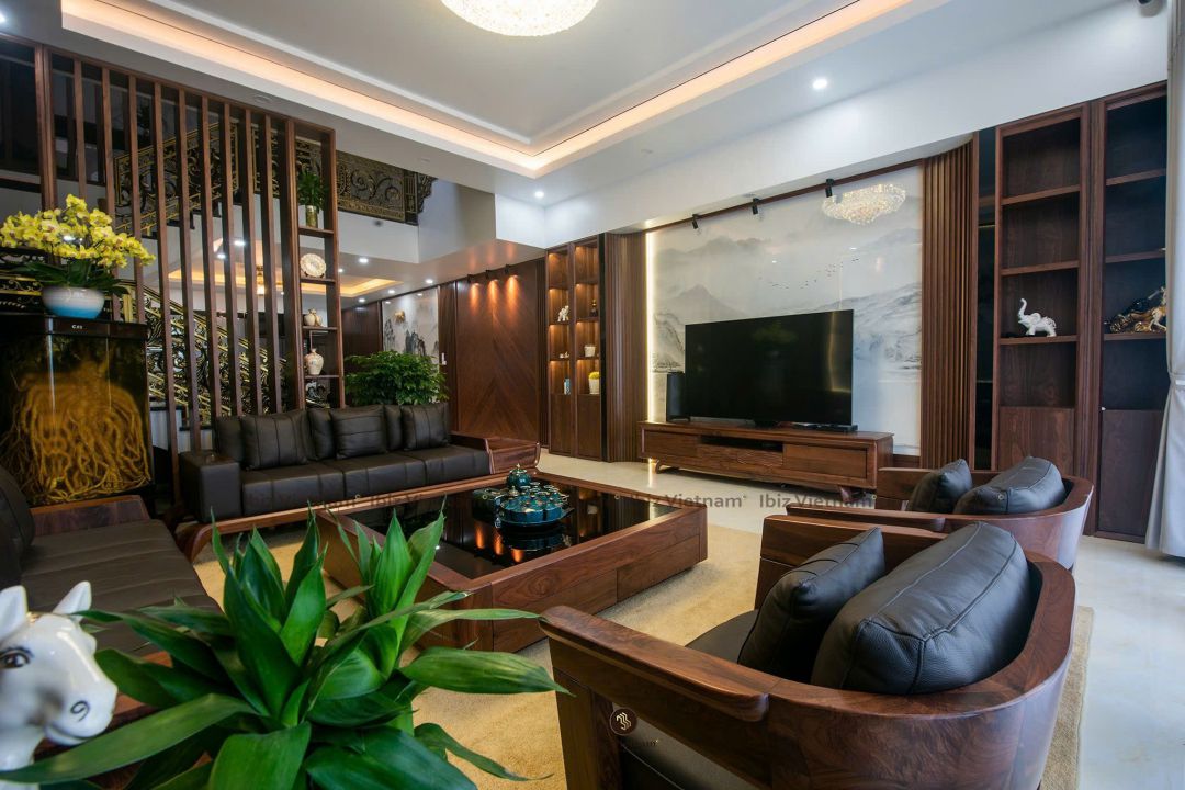 mẫu biệt thự gỗ óc chó