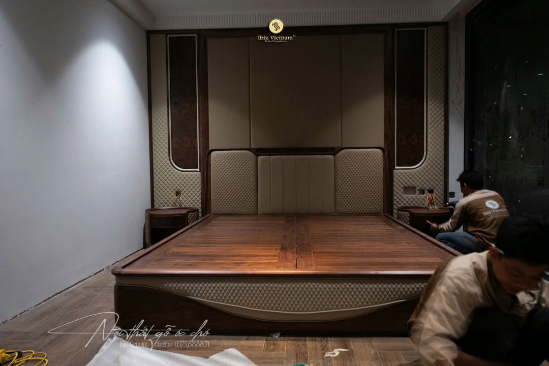 xưởng thiết kế thi công biệt thự gỗ óc chó uy tín