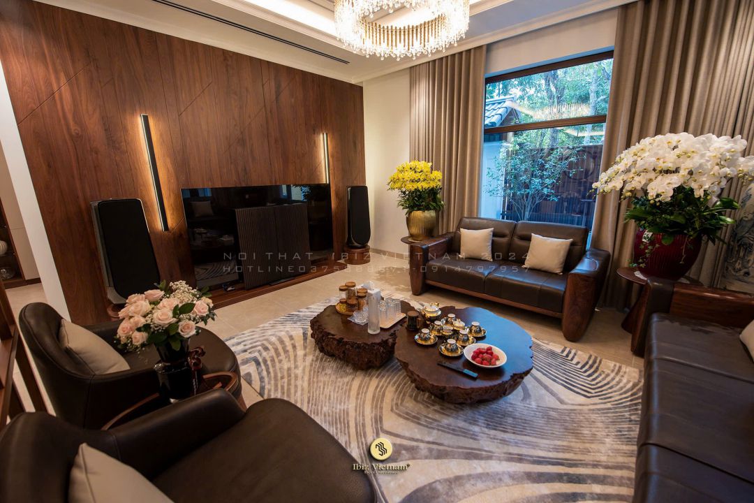 xưởng thiết kế thi công biệt thự gỗ óc chó uy tín