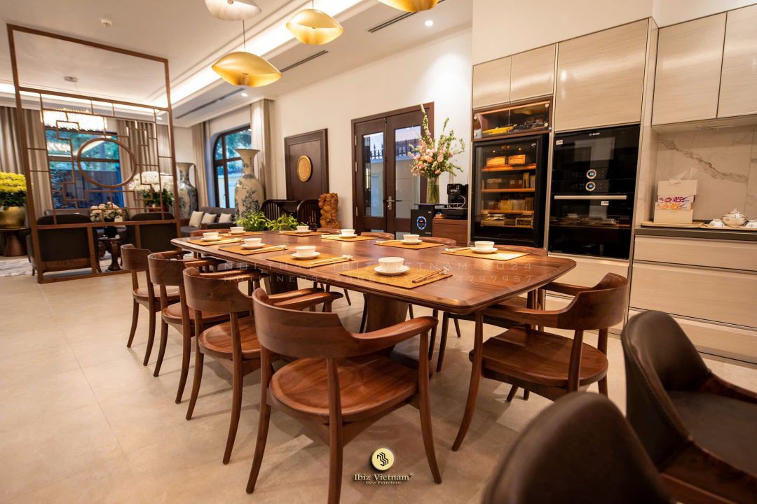 xưởng thiết kế thi công biệt thự gỗ óc chó uy tín