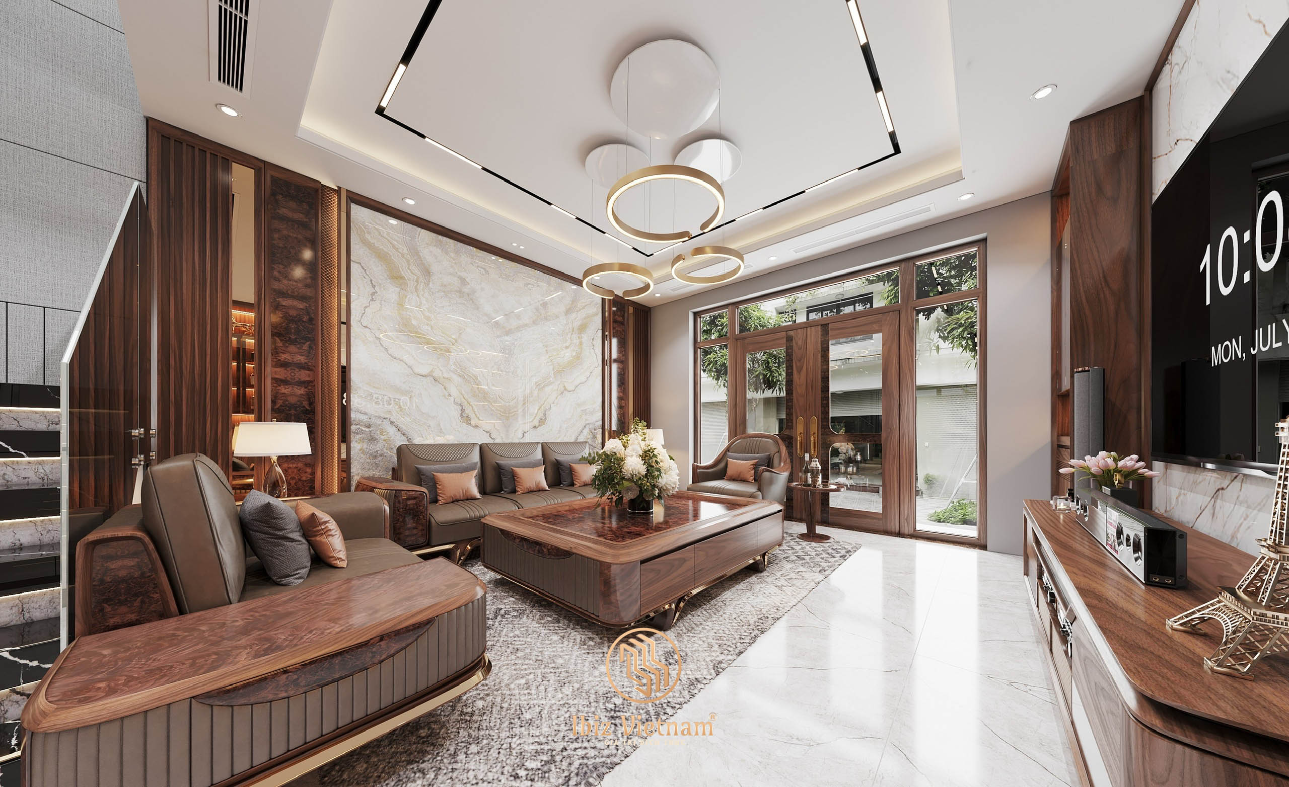 Dự án thiết kế biệt thự gỗ óc chó công trình tại Vinhome Cổ Loa