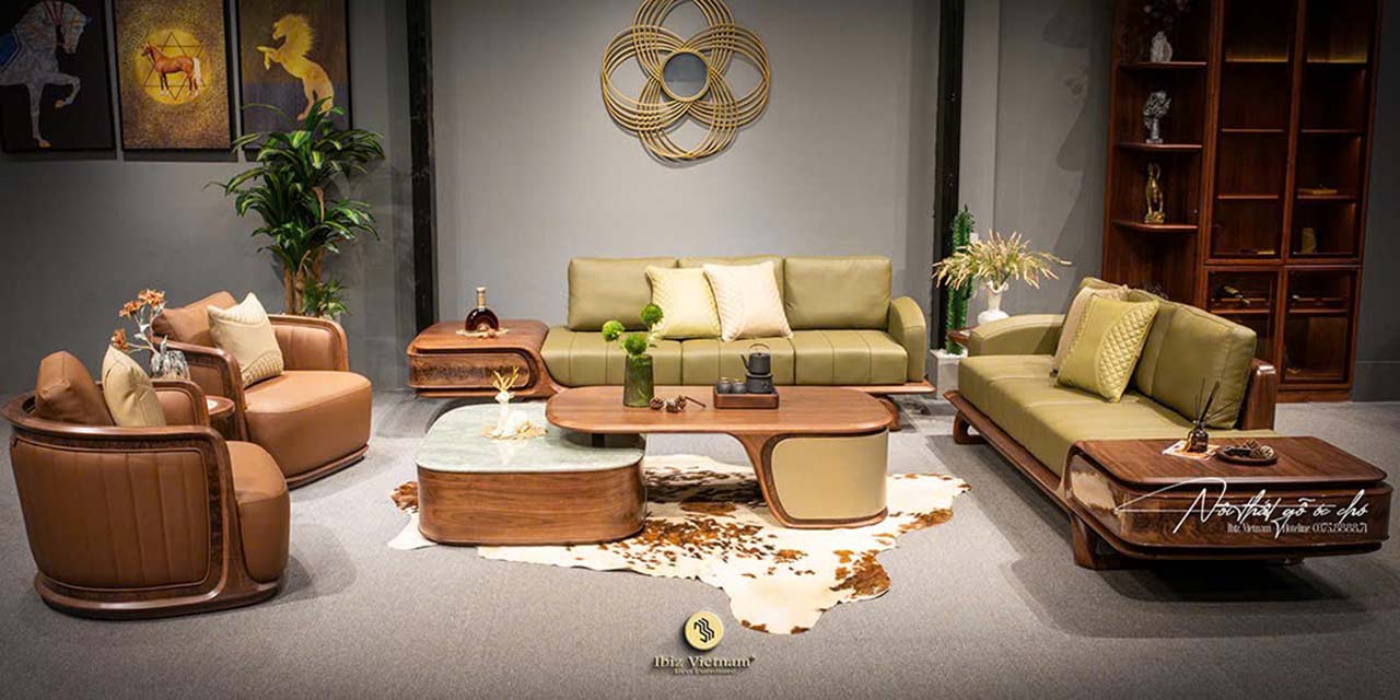 chất liệu bọc sofa gỗ óc chó